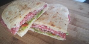 Ciabatta con Salame, Melanzane e Maionese