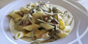 Pennette Pancetta, Carciofi e Phila