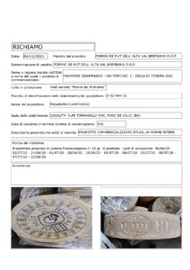 Allerta Alimentare | Listeria M. nel Formaggio della Valle Brembana 1