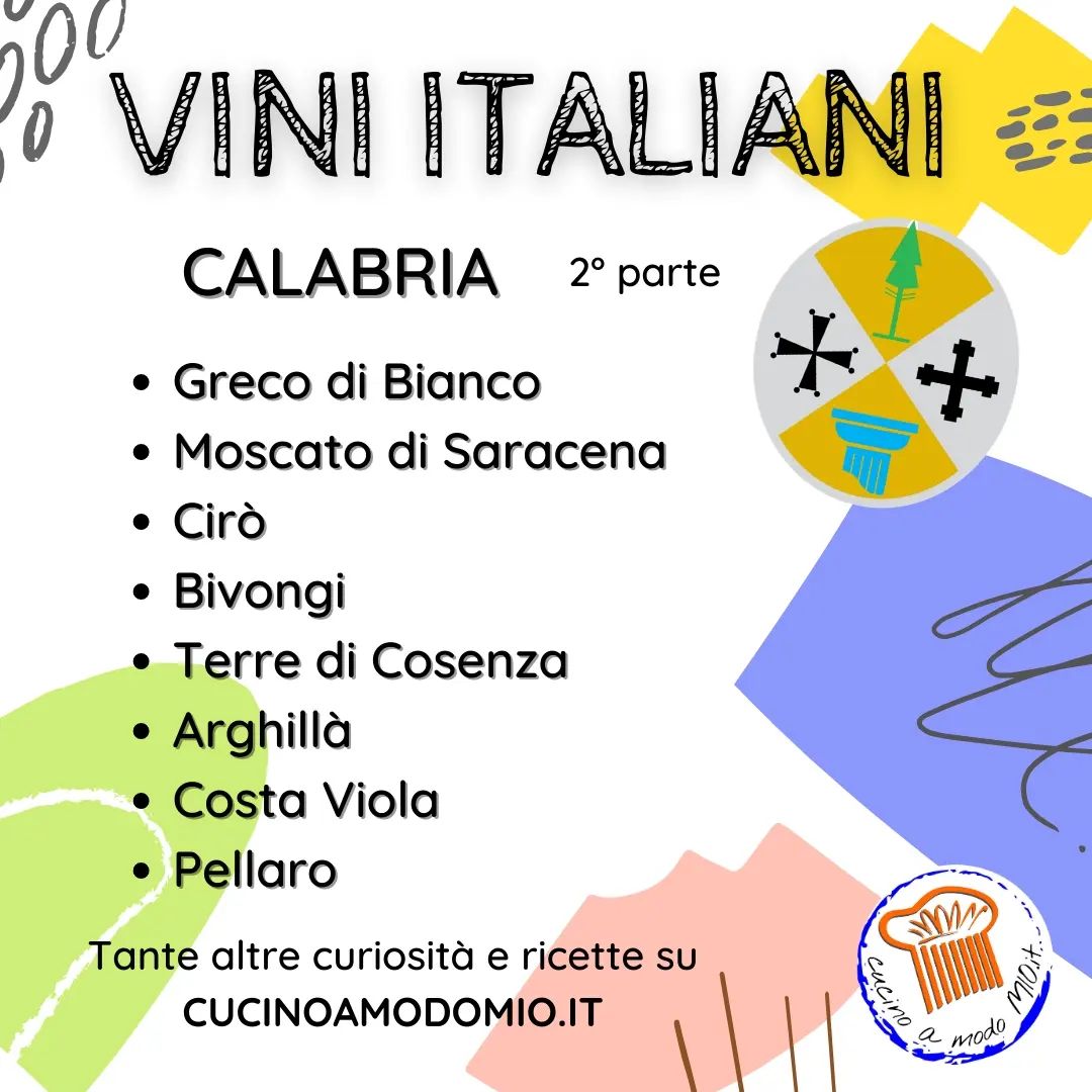🔶 Vini Italiani - CALABRIA 2 di 2 🔷
Oggi prosegue la rassegna dei vini italiani più famosi e importanti con la seconda parte dei vini della CALABRIA.
Tagga l’amico che perde la testa per il vino della settimana e condividi.
Scopri tante curiosità e ricette sul sito
🌐 WWW.CUCINOAMODOMIO.IT
〰️ 〰️ 〰️ 〰️ 〰️ 〰️ 〰️ 〰️ 〰️ 〰️ 〰️ 〰️
❤️ 𝗠𝗲𝘁𝘁𝗶 𝗠𝗶 𝗣𝗶𝗮𝗰𝗲 👍
👉 𝗦𝗲𝗴𝘂𝗶 @Cucinoamodomio.it
👫 𝗧𝗮𝗴𝗴𝗮 𝗮𝗺𝗶𝗰𝗶 𝗲 𝗰𝗼𝗻𝗱𝗶𝘃𝗶𝗱𝗶 𝗶𝗹 𝗣𝗼𝘀𝘁
📌 𝗦𝗮𝗹𝘃𝗮 𝗶𝗹 𝗣𝗼𝘀𝘁
❓ 𝗟𝗼 𝘀𝗮𝗽𝗲𝘃𝗶 𝗼 𝘃𝘂𝗼𝗶 𝗱𝗶𝗿𝗲 𝗹𝗮 𝘁𝘂𝗮? 𝗖𝗼𝗺𝗺𝗲𝗻𝘁𝗮!!!
〰️ 〰️ 〰️ 〰️ 〰️ 〰️ 〰️ 〰️ 〰️ 〰️ 〰️ 〰️
#cucinoamodomio #cucinoamodomioit #photooftheday #foodoftheday #delicious #eat #food #cibo #vinoitaliano #vinorosso #vinobianco #vinitaly #vinidelsud #vinidellacalabria #vinicalabria #vinicalabresi #grecodibianco #moscatodisaracena #cirò #bivongi #terredicosenza #arghillà #costaviola #pellaro