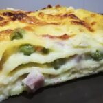 Lasagna con Prosciutto Cotto, Piselli e Mozzarella 12