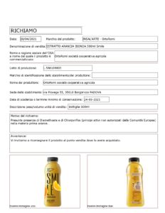 Allerta Alimentare | Richiamo per il Succo di Arance 6