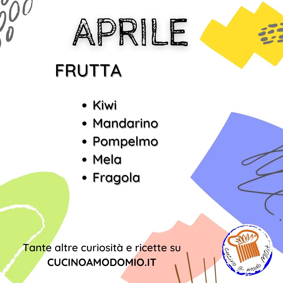 🔶 Frutta di APRILE🔷

Questo mese puoi trovare kiwi, mandarini, pompelmi, fragole e mele.

Scopri tante curiosità e ricette sul sito 
🌐 WWW.CUCINOAMODOMIO.IT

〰️ 〰️ 〰️ 〰️ 〰️ 〰️ 〰️ 〰️ 〰️ 〰️ 〰️ 〰️ 

❤️ 𝗠𝗲𝘁𝘁𝗶 𝗠𝗶 𝗣𝗶𝗮𝗰𝗲 👍
👉 𝗦𝗲𝗴𝘂𝗶 @Cucinoamodomio.it
👫 𝗧𝗮𝗴𝗴𝗮 𝗮𝗺𝗶𝗰𝗶 𝗲 𝗰𝗼𝗻𝗱𝗶𝘃𝗶𝗱𝗶 𝗶𝗹 𝗣𝗼𝘀𝘁
📌 𝗦𝗮𝗹𝘃𝗮 𝗶𝗹 𝗣𝗼𝘀𝘁 
❓ 𝗟𝗼 𝘀𝗮𝗽𝗲𝘃𝗶 𝗼 𝘃𝘂𝗼𝗶 𝗱𝗶𝗿𝗲 𝗹𝗮 𝘁𝘂𝗮? 𝗖𝗼𝗺𝗺𝗲𝗻𝘁𝗮!!!

〰️ 〰️ 〰️ 〰️ 〰️ 〰️ 〰️ 〰️ 〰️ 〰️ 〰️ 〰️ 

#cucinoamodomio #cucinoamodomioit #kiwi #mandarino #mela #pompelmi #fragole #photooftheday #foodoftheday #instagood #delicious #eat #food #cibo #fruttadistagione #alimentazionesana #nutrizione #frutta #curiositàcucina #cosechenonsai #curiosità #mangiarebene #cibosano #sapeviche #losapeviche